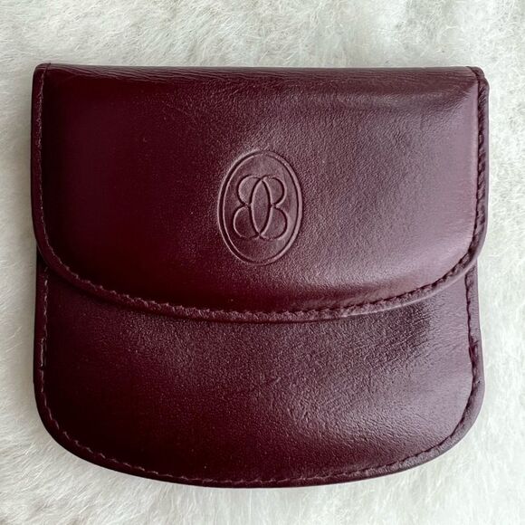 Buxton Leather Coin Purse Wallet - Wine Color - Picture 1 of 8